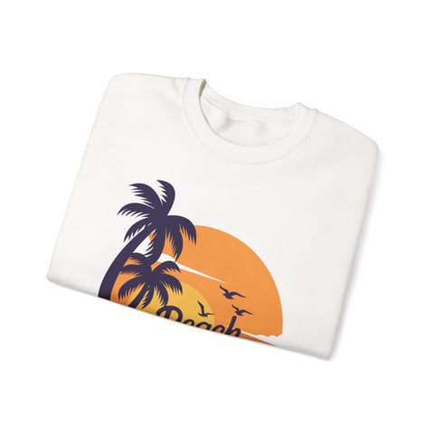 Beach Please Sweatshirt, Unisex Crewneck for Summer Vibes, Perfect for Vacations, Gifts, and Beach Days