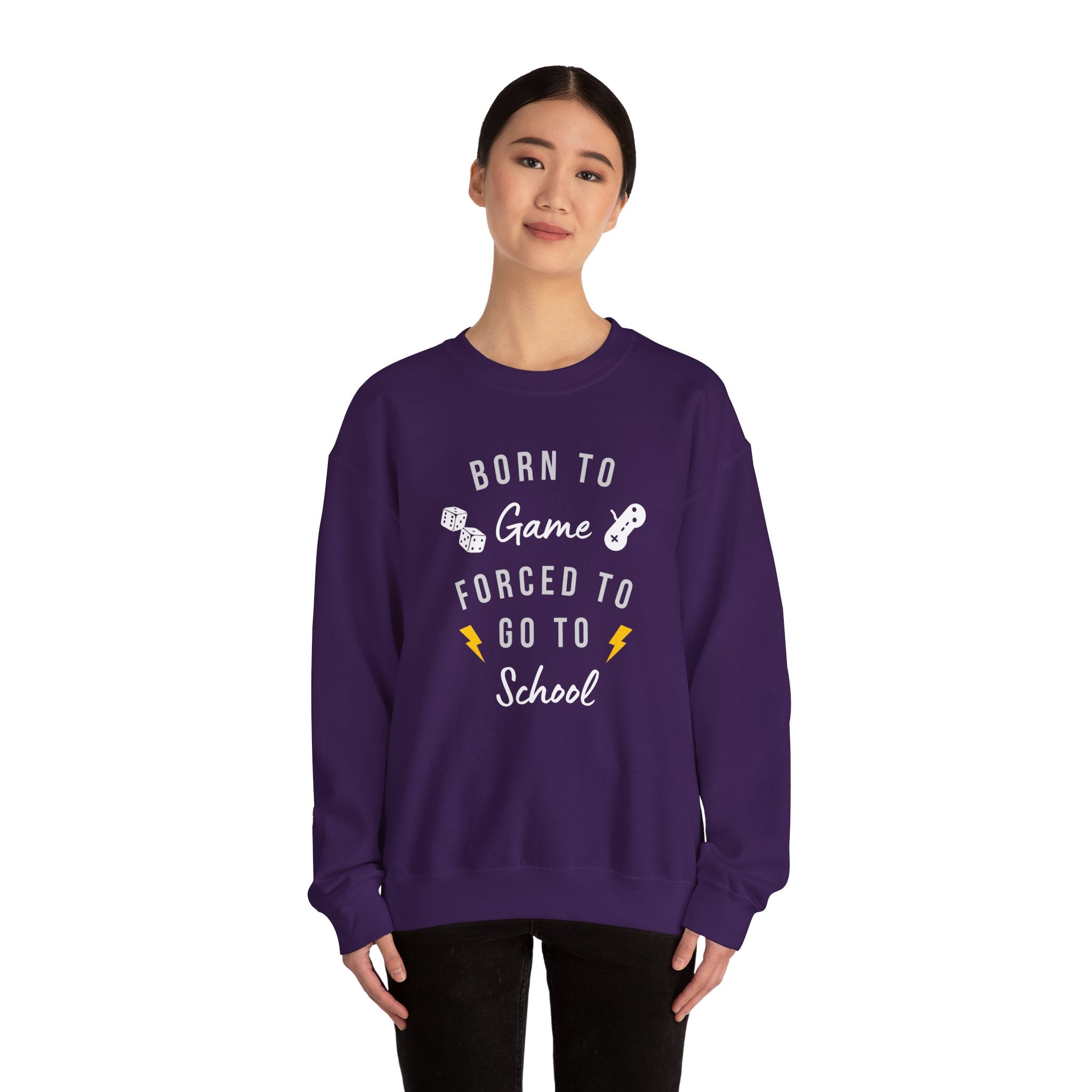 Born to Game Crewneck Sweatshirt | Gaming Apparel, School Sweatshirt, Unisex Fashion, Cozy Casual Wear