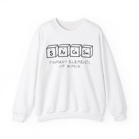 Sarcasm Elements Unisex Crewneck Sweatshirt, Funny Humor Apparel, Gift for Friends, Casual Wear, Comfy Outfit, Unique Gift Idea