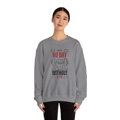 Motivational Gym Sweatshirt – No Day Without Gym