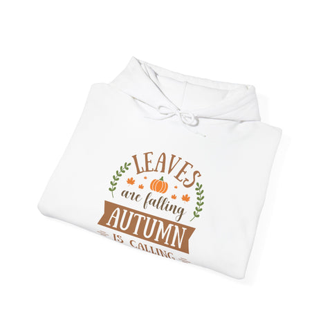 Autumn Leaves Falling Unisex Hoodie, Fall Season Sweatshirt, Cozy Hooded Jumper, Nature Lover Gift, Warm Pullover, Fall Clothing