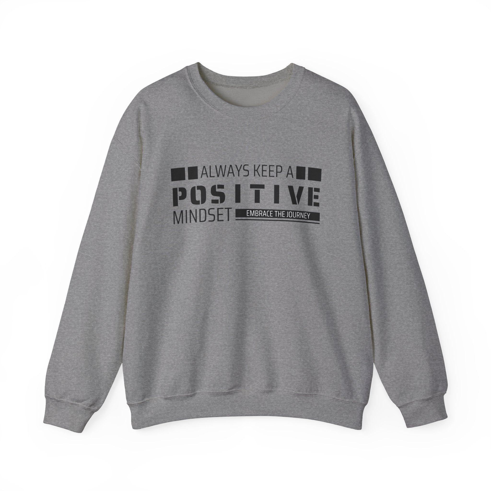 Positive Mindset Crewneck Sweatshirt - Motivational Apparel for Women, Cozy Self-Care Wear, Inspirational Gift, Wellness Reminder,