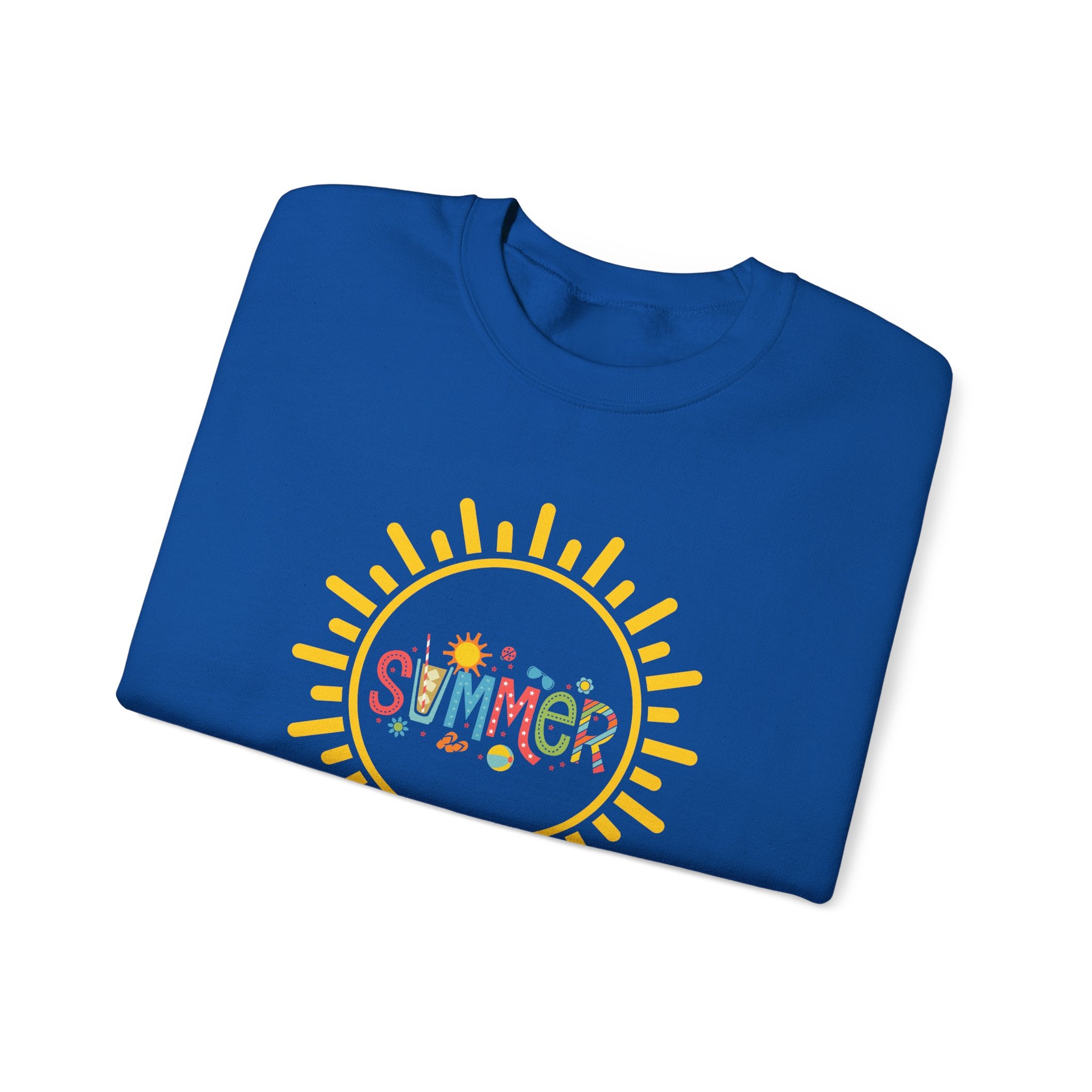 Cheerful Summer Sun Sweatshirt, Cozy Crewneck, Unisex Pullover, Vacation Wear