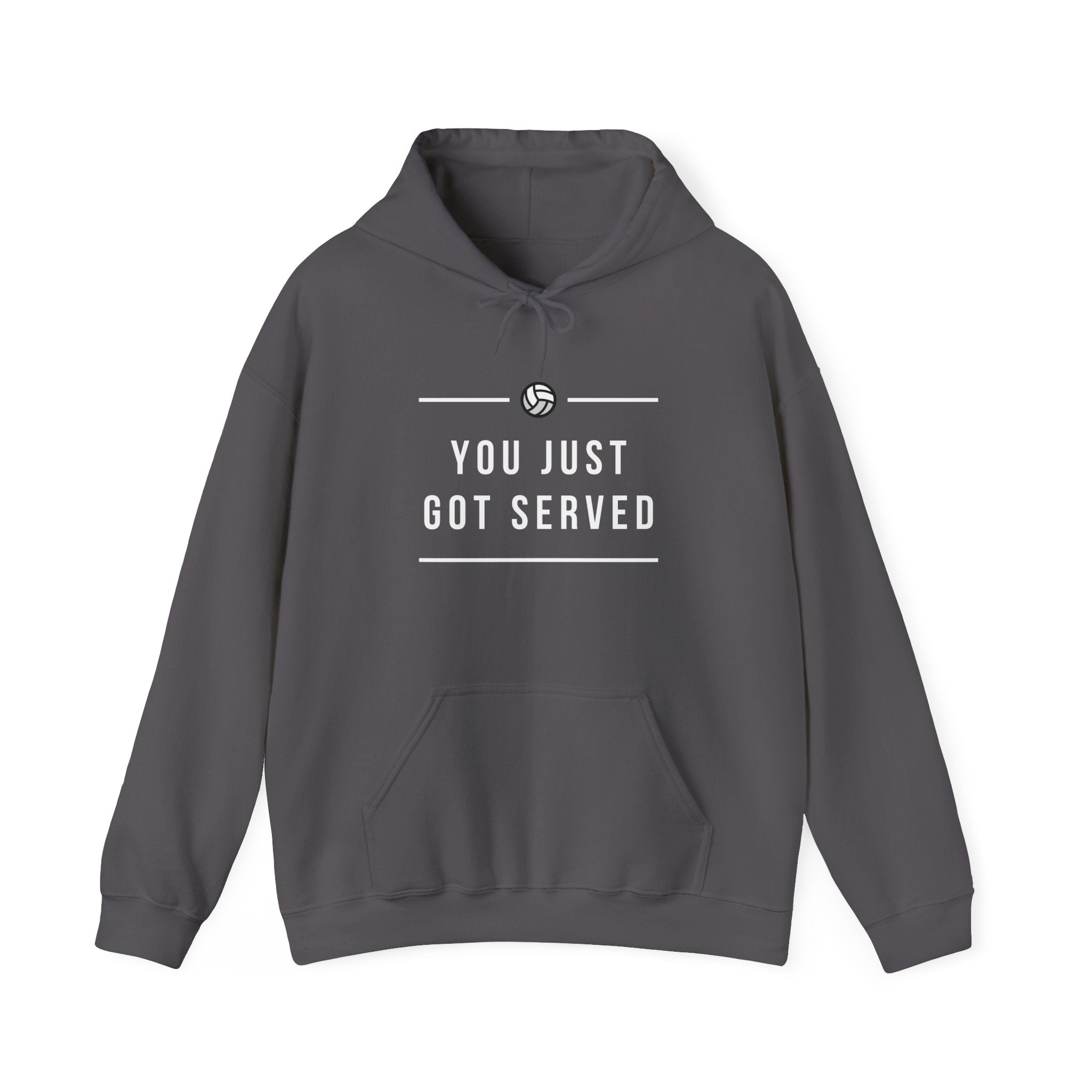 YOU JUST GOT SERVED Unisex Heavy Blend™ Hooded Sweatshirt, Funny Sports Sweatshirt