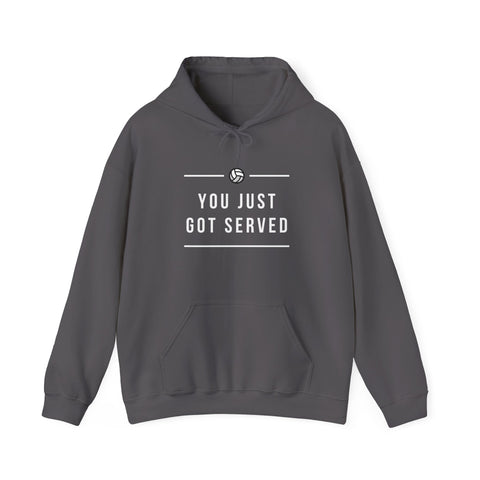 YOU JUST GOT SERVED Unisex Heavy Blend™ Hooded Sweatshirt, Funny Sports Sweatshirt