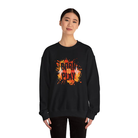 Motivational Crewneck Sweatshirt - Born to Plan, Cozy Sports Sweatshirt, Unisex Gift, Creative Apparel, Casual Wear, Fall Fashion