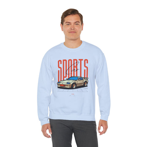 Sports Car Graphic Sweatshirt, Unisex Crewneck, Comfortable