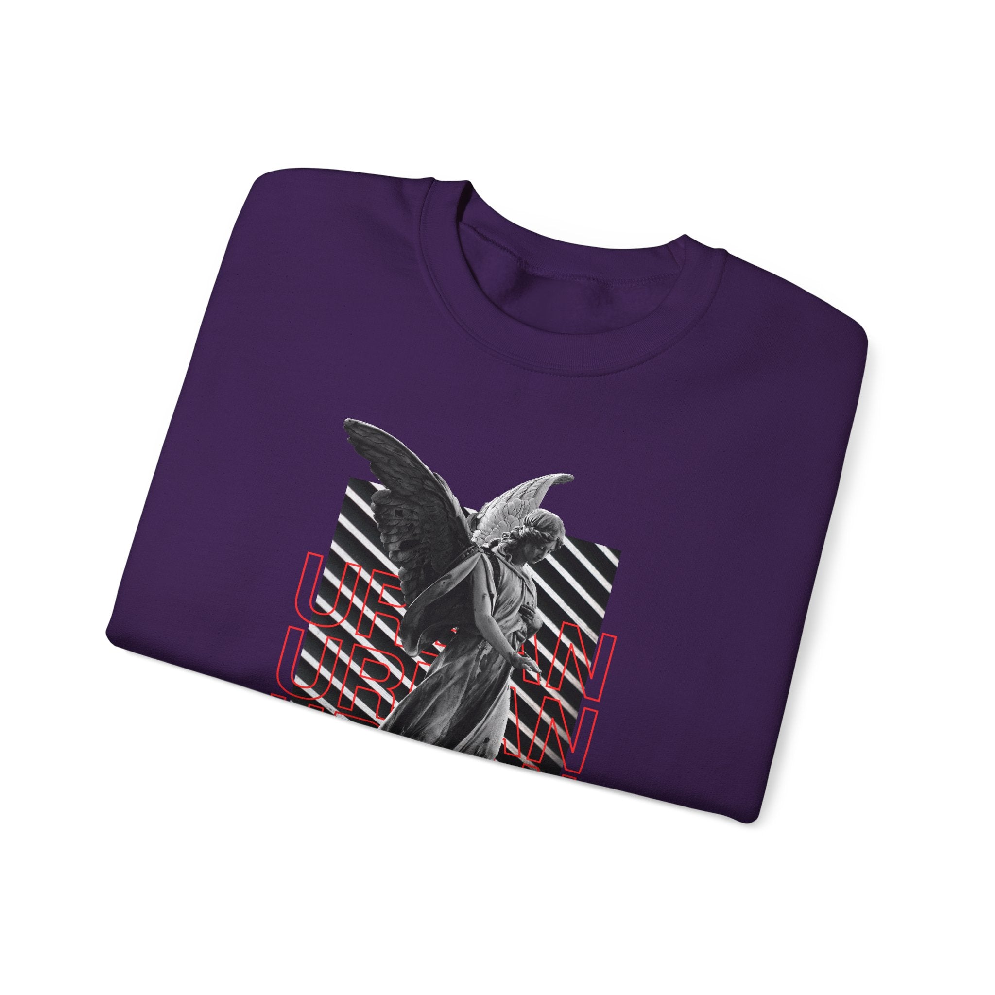 Urban Angel Graphic Sweatshirt, Unisex Crewneck Sweatshirt, Casual Streetwear, Perfect for Gift, Cozy Layering