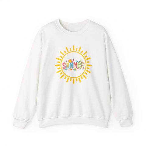 Cheerful Summer Sun Sweatshirt, Cozy Crewneck, Unisex Pullover, Vacation Wear