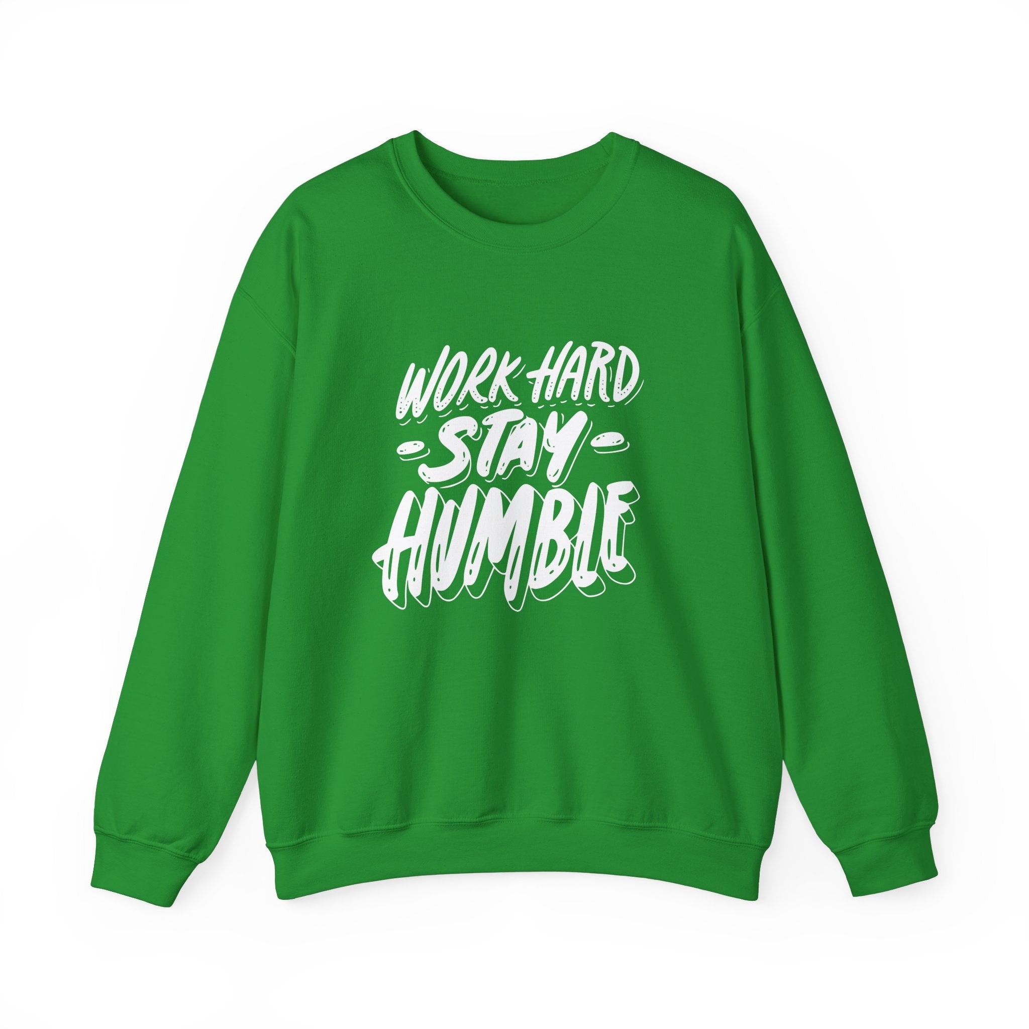 Inspirational Crewneck Sweatshirt - Work Hard Stay Humble, Motivational Gift, Cozy Apparel, Unisex Sweatshirt, Casual Wear
