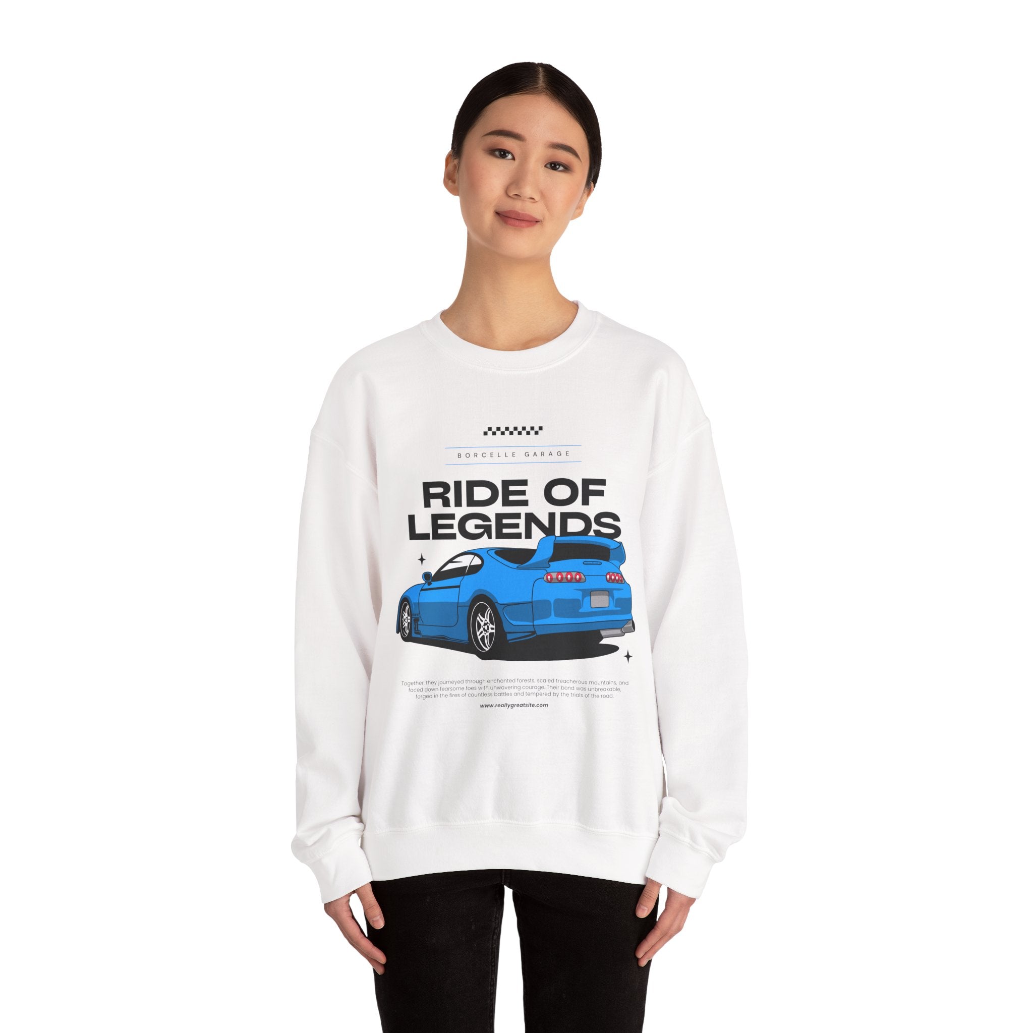 Ride of Legends Unisex Heavy Blend™ Crewneck Sweatshirt, Casual Car Sweatshirt