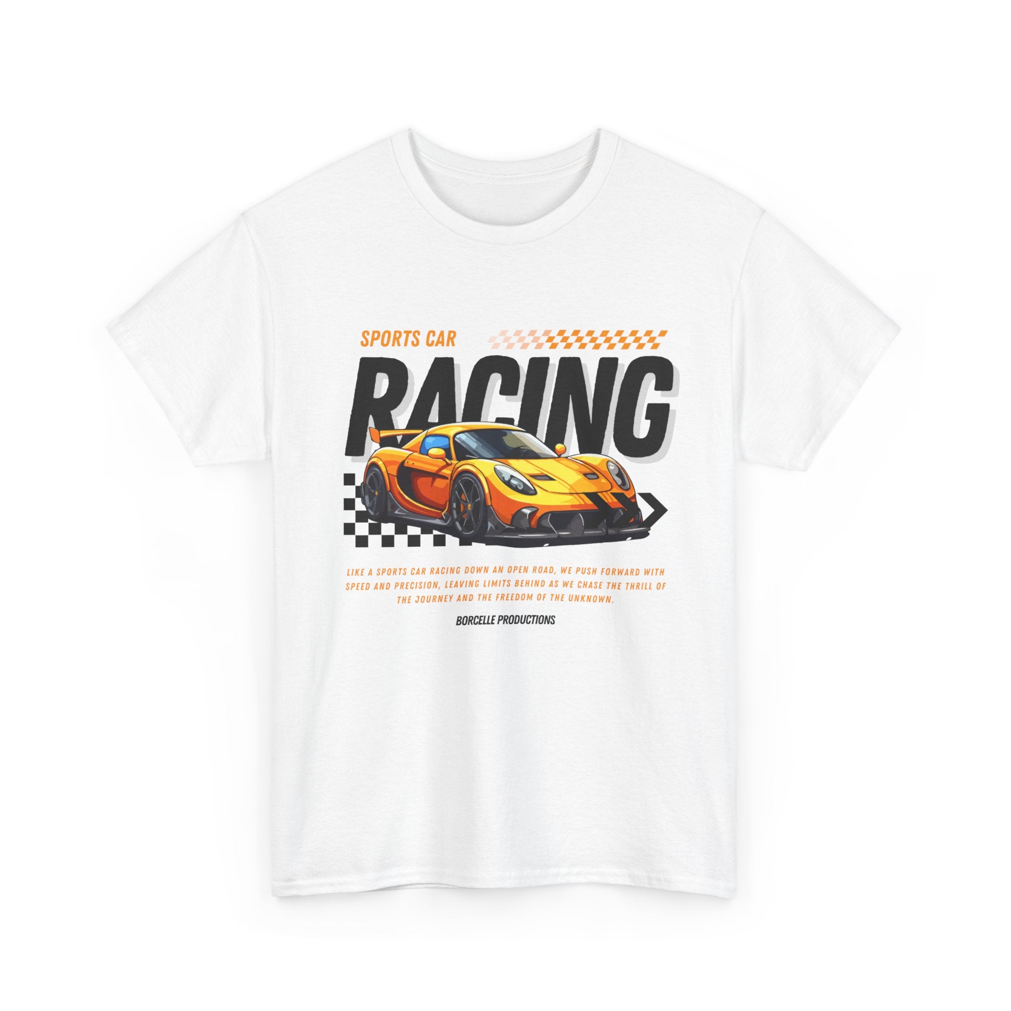 Racing Graphic Tee - Unisex Heavy Cotton Shirt, Car Enthusiast Apparel, Casual Wear, Racing Event Outfit