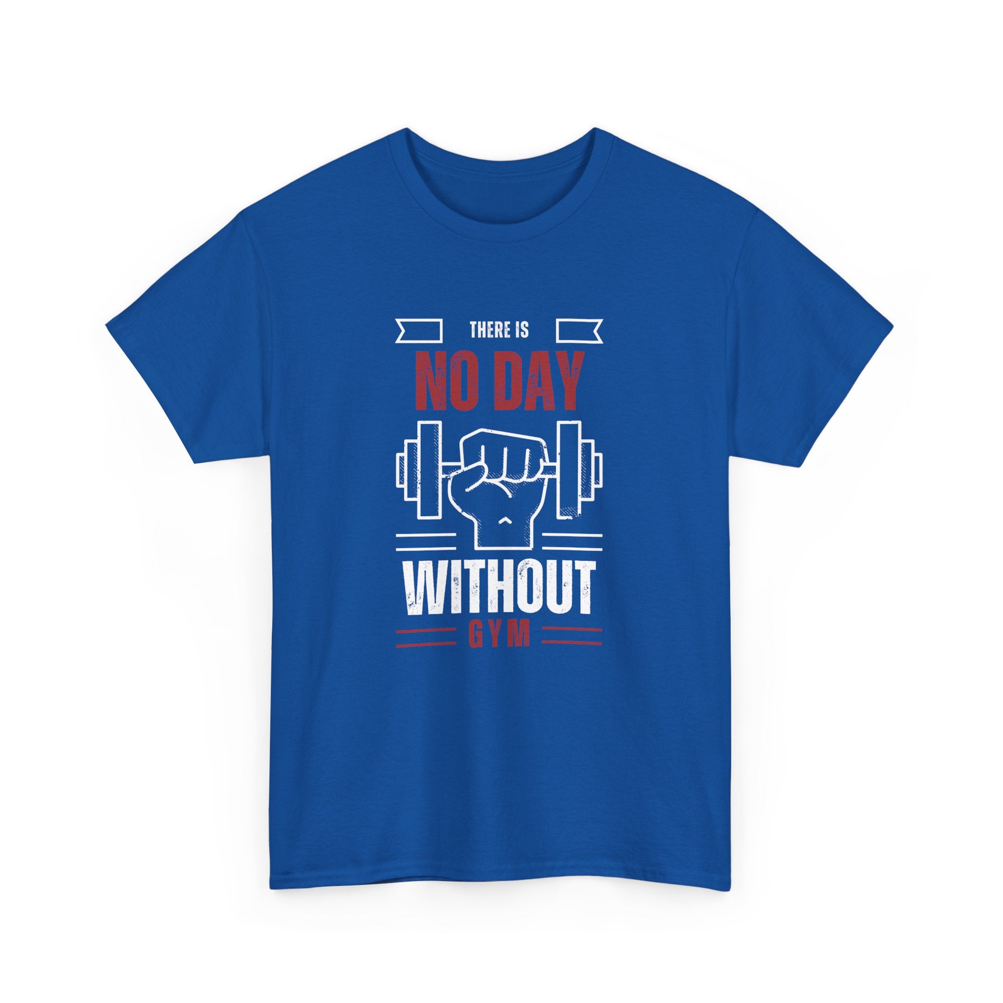 Motivational Gym T-Shirt - "No Day Without Gym" - Fitness Gift, Workout Apparel, Sportswear, Unisex Tee, Exercise Motivation