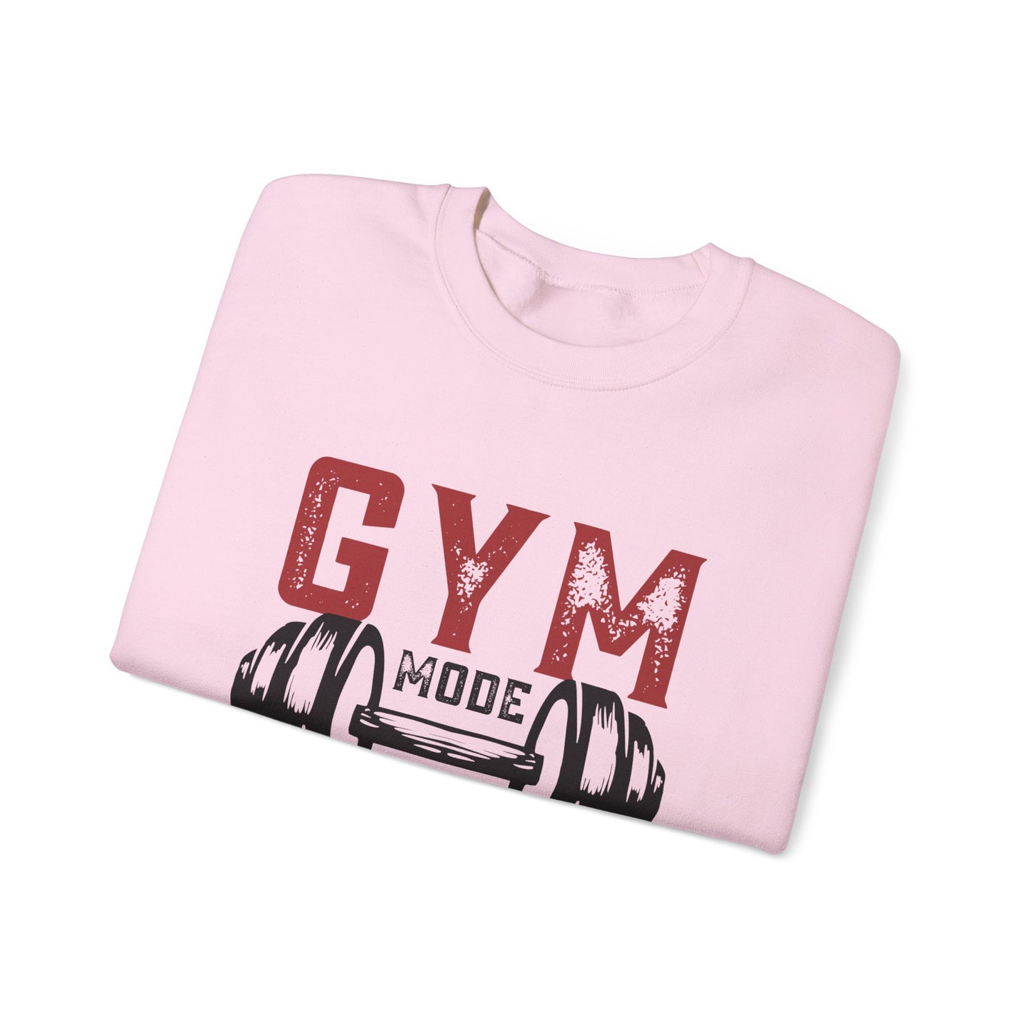 Gym Mode On Crewneck Sweatshirt - Fitness Gift, Workout Apparel, Casual Wear, Exercise Clothing, Athleisure Clothing