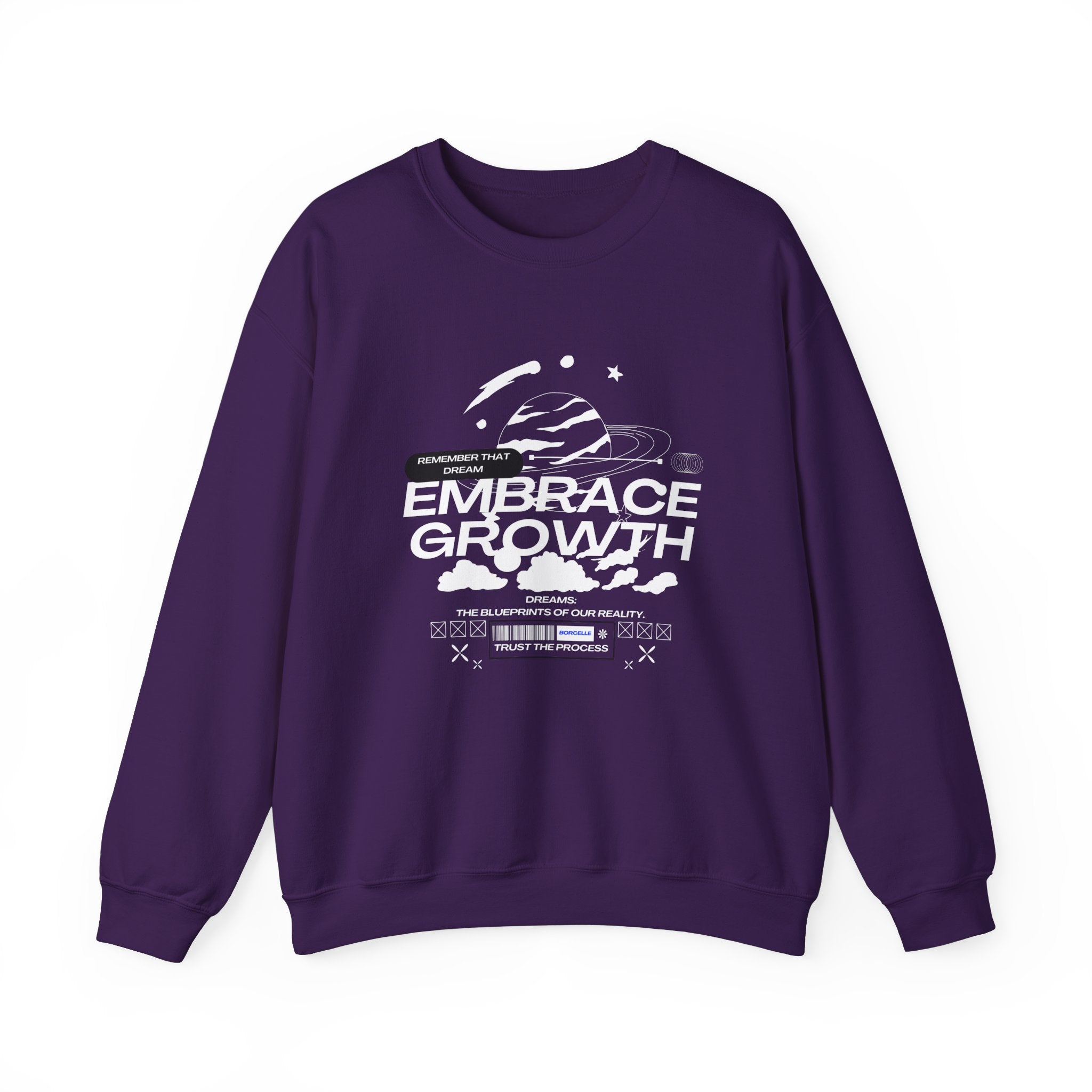 Embrace Growth Sweatshirt - Inspirational, Motivational, Self-Improvement Gift, Crewneck Jumper, Everyday Wear, Heavy Blend Tee