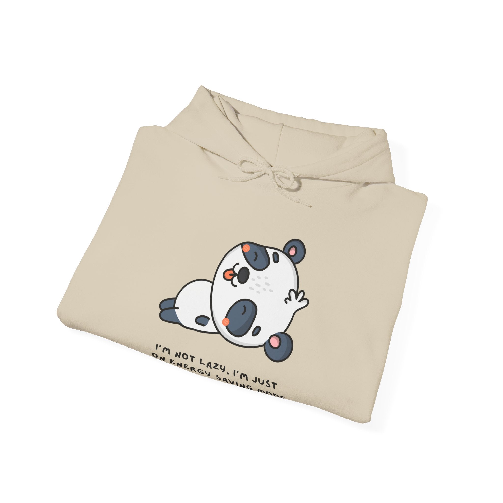 Cute Panda Hoodie - I'm Not Lazy, I'm Just on Energy Saving Mode, Cozy Gift for Animal Lovers, Funny Sweatshirt, Perfect for Relaxation,