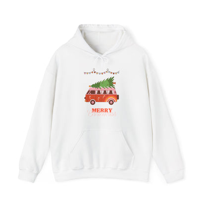 Festive Christmas Van - Unisex Heavy Blend™ Hooded Sweatshirt