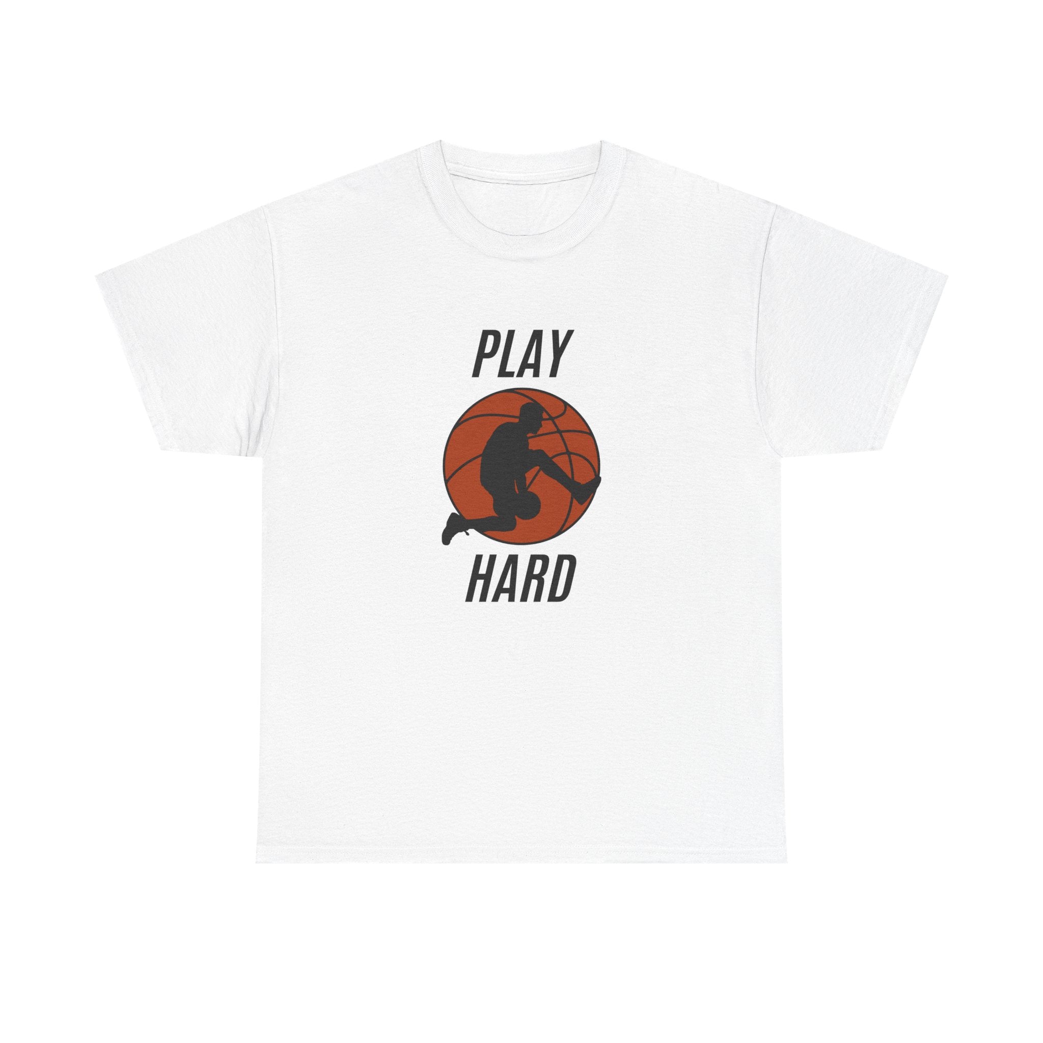 Play Hard Basketball Tee, Sports T-Shirt, Unisex Cotton Top, Gift for Sports Lovers, Athletic Wear, Casual Fitness Shirt