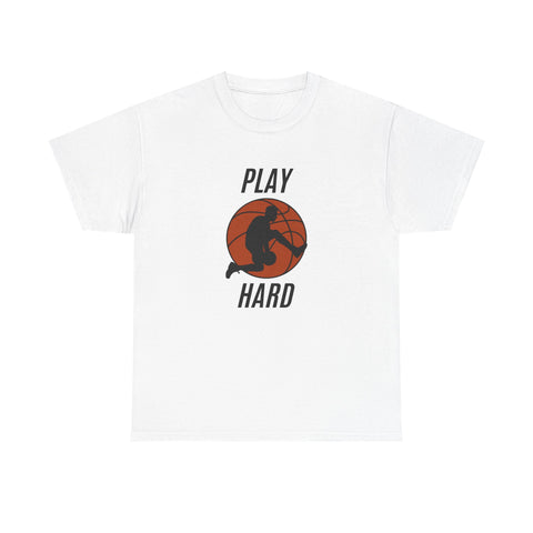 Play Hard Basketball Tee, Sports T-Shirt, Unisex Cotton Top, Gift for Sports Lovers, Athletic Wear, Casual Fitness Shirt