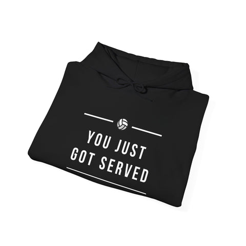 YOU JUST GOT SERVED Unisex Heavy Blend™ Hooded Sweatshirt, Funny Sports Sweatshirt