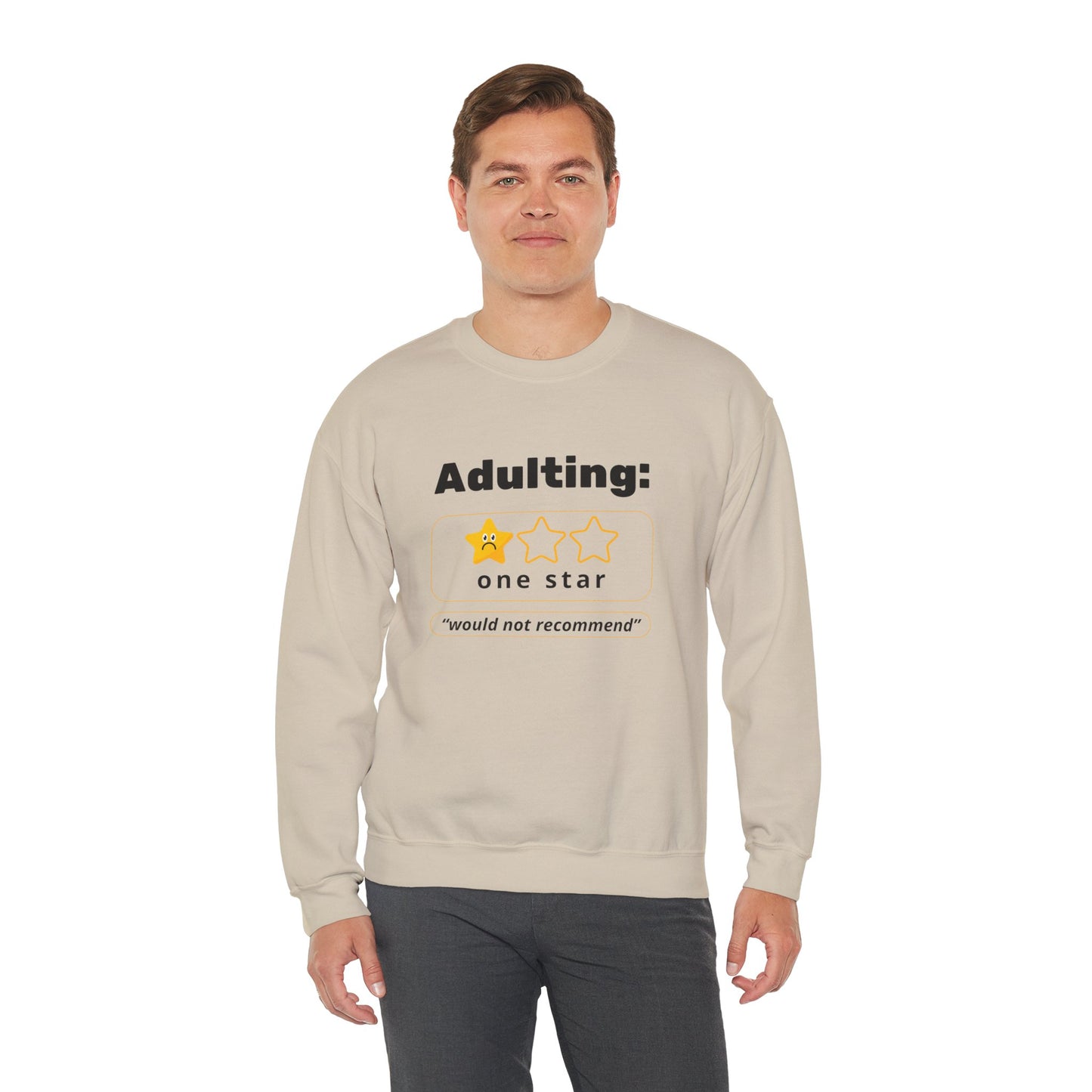 Adulting Review Sweatshirt - Funny Unisex Heavy Blend™ Crewneck