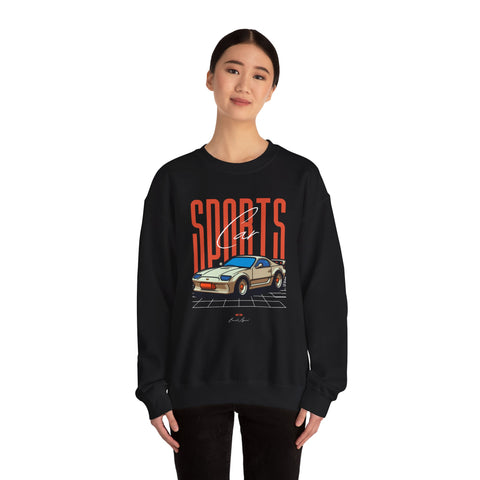 Sports Car Graphic Sweatshirt, Unisex Crewneck, Comfortable