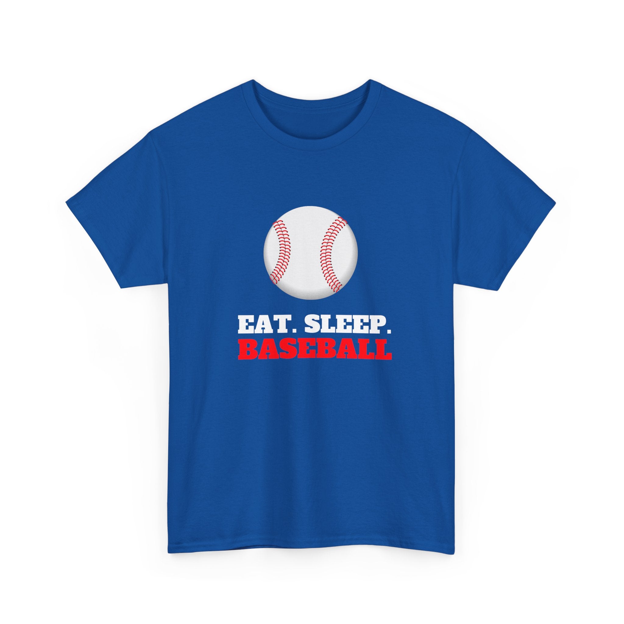 Eat Sleep Baseball Unisex Heavy Cotton Tee, Sports Fans, Gifts for Baseball Lovers, Casual Wear