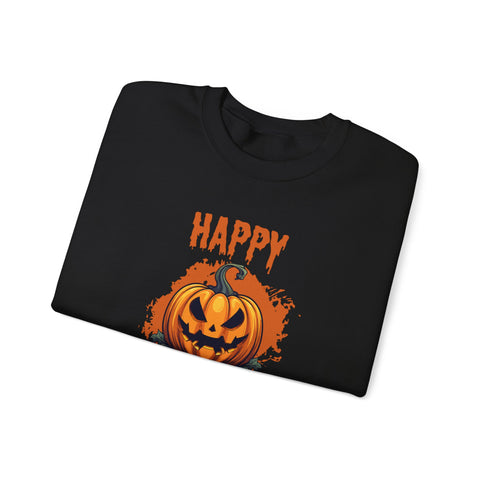 Halloween Pumpkin Crewneck Sweatshirt, Cozy Fall Sweater for Halloween, Unisex Sweatshirt, October Celebration Apparel