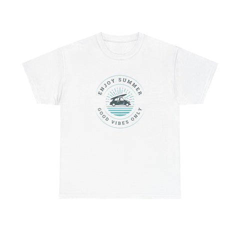 Enjoy Summer Good Vibes Only Tee, Unisex Summer Shirt, Beachwear, Vacation T-Shirt, Gift for Him/Her, Relaxed Style Top