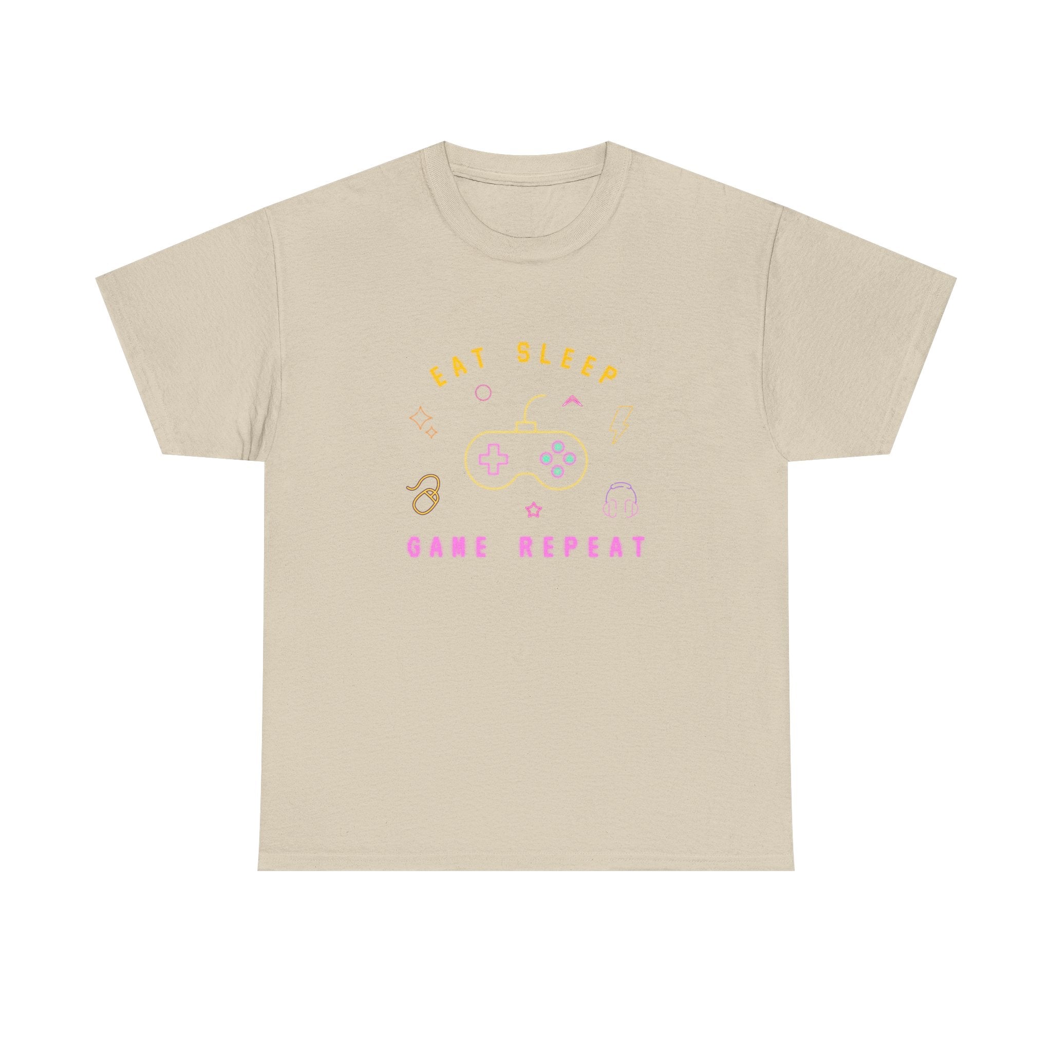 Gamer Vibes Unisex Tee - Eat Sleep Game Repeat, Video Game Shirt, Casual Wear, Gift for Gamers, Gaming Merchandise
