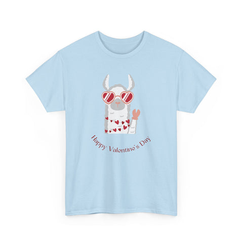Valentine's Day Bull Unisex Tee, Cute Heart Glasses Love Shirt, Fun Couples Gift, Holiday Apparel, Valentine Tee, Bull Graphic Shirt, Heart