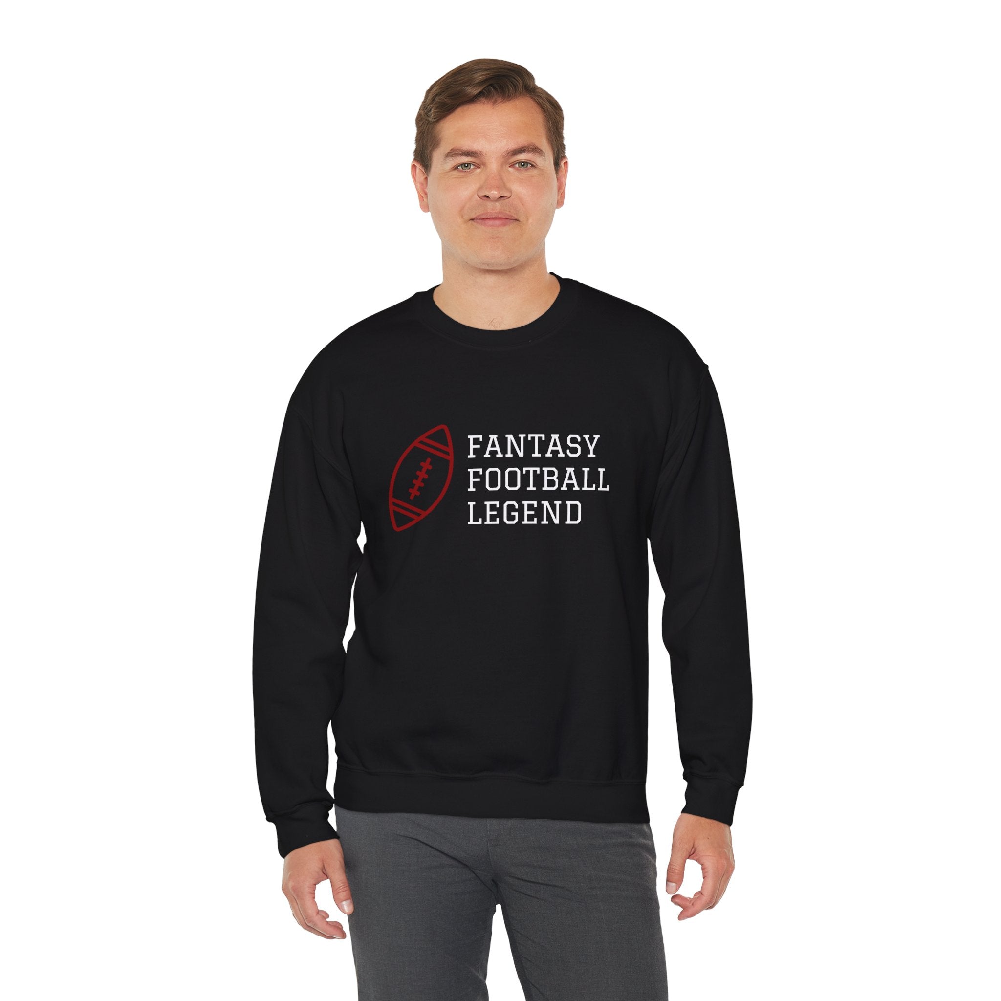 Fantasy Football Legend Crewneck Sweatshirt - Perfect Gift for Sports Fans, Cozy Wear for Game Days, Autumn Essentials, Unisex Sweatshirt