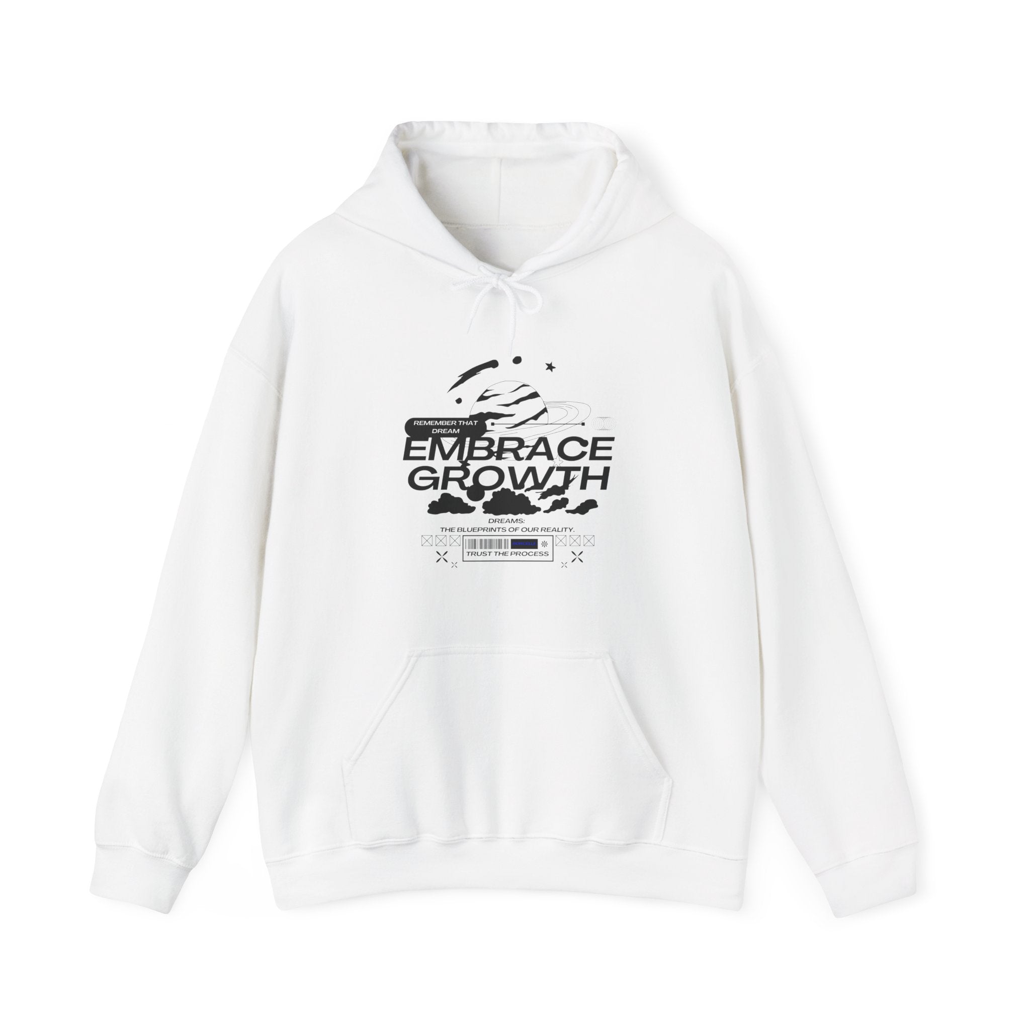 Embrace Growth Hooded Sweatshirt, Motivational, Cozy Gift, Self-Improvement, Inspirational Wear, Unisex, Hoodie