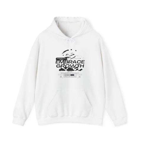 Embrace Growth Hooded Sweatshirt, Motivational, Cozy Gift, Self-Improvement, Inspirational Wear, Unisex, Hoodie
