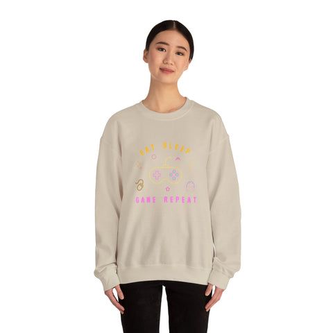 Gamer Crewneck Sweatshirt, Unisex Sweatshirt, Gaming Apparel, Casual Wear, Gifts for Gamers, Game Night Fashion