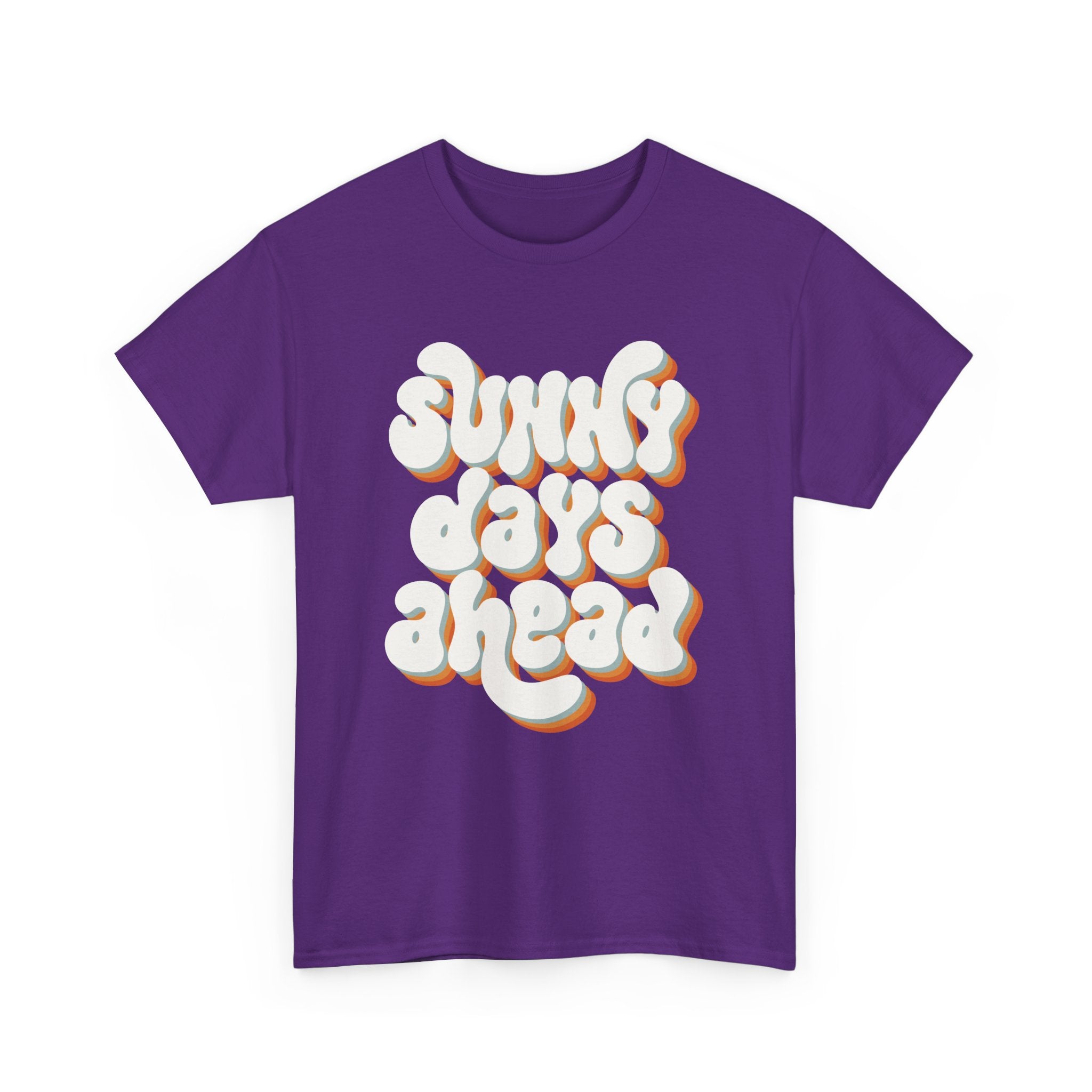 Retro Sunny Days Ahead Tee, Unisex Graphic Shirt for Summer Fun & Festivals, Casual Wear, Eco-Friendly Gift Shirt, Vintage Style T-Shirt