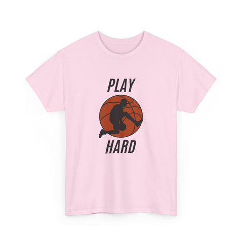 Play Hard Basketball Tee, Sports T-Shirt, Unisex Cotton Top, Gift for Sports Lovers, Athletic Wear, Casual Fitness Shirt