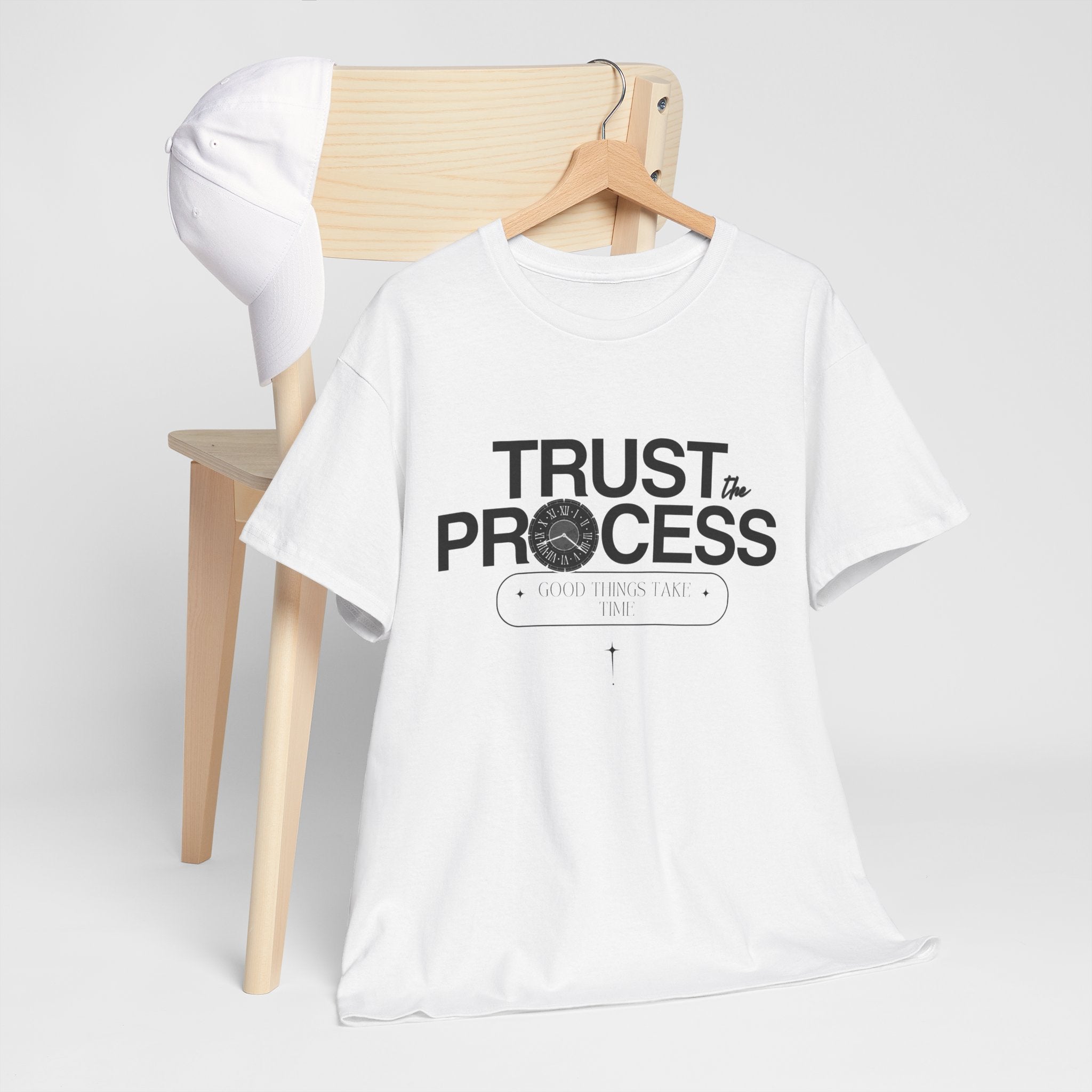 Trust the Process Unisex Heavy Cotton Tee, Motivational Shirt, Inspirational Gift, Casual Wear, Comfortable Everyday Tee