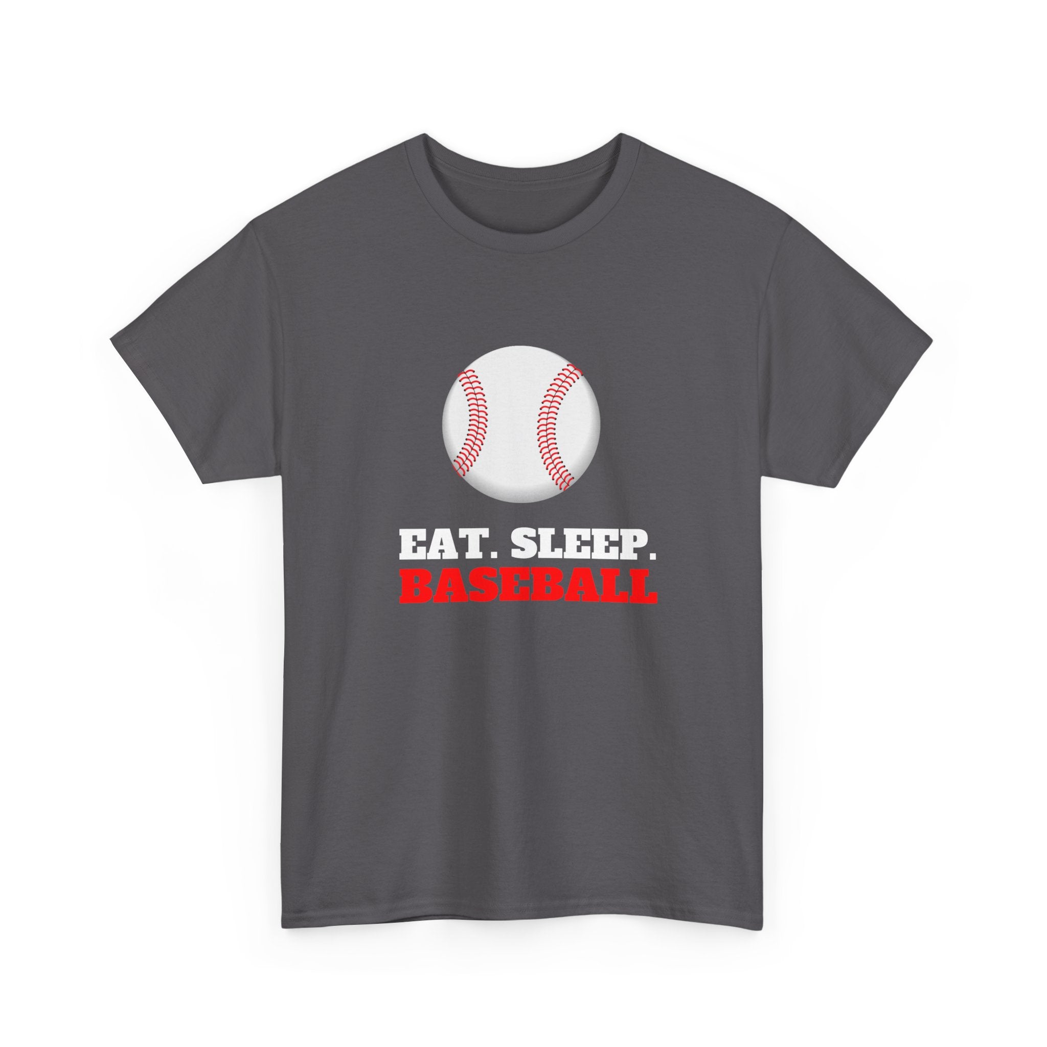 Eat Sleep Baseball Unisex Heavy Cotton Tee, Sports Fans, Gifts for Baseball Lovers, Casual Wear