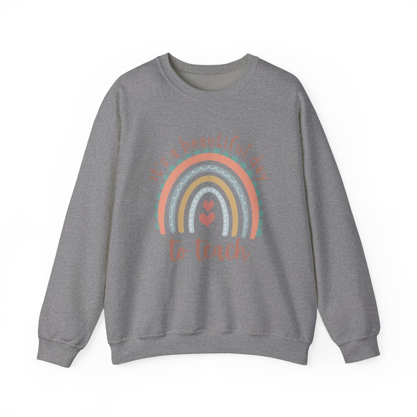 Rainbow Teacher Sweatshirt - Perfect Gift for Educators, Classroom Apparel, Cozy Style for Teachers, Back to School