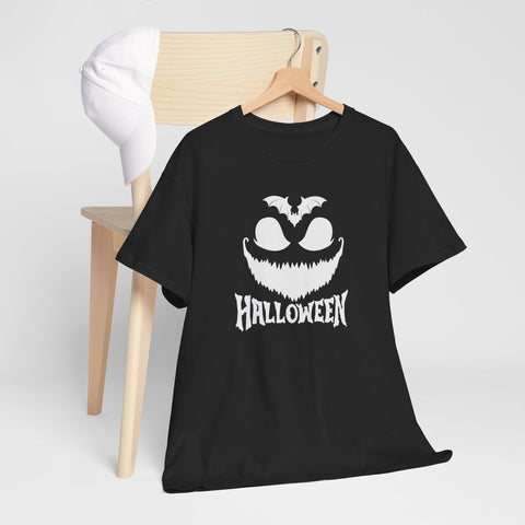 Halloween Unisex Heavy Cotton Tee | Spooky Graphic T-Shirt for Fall