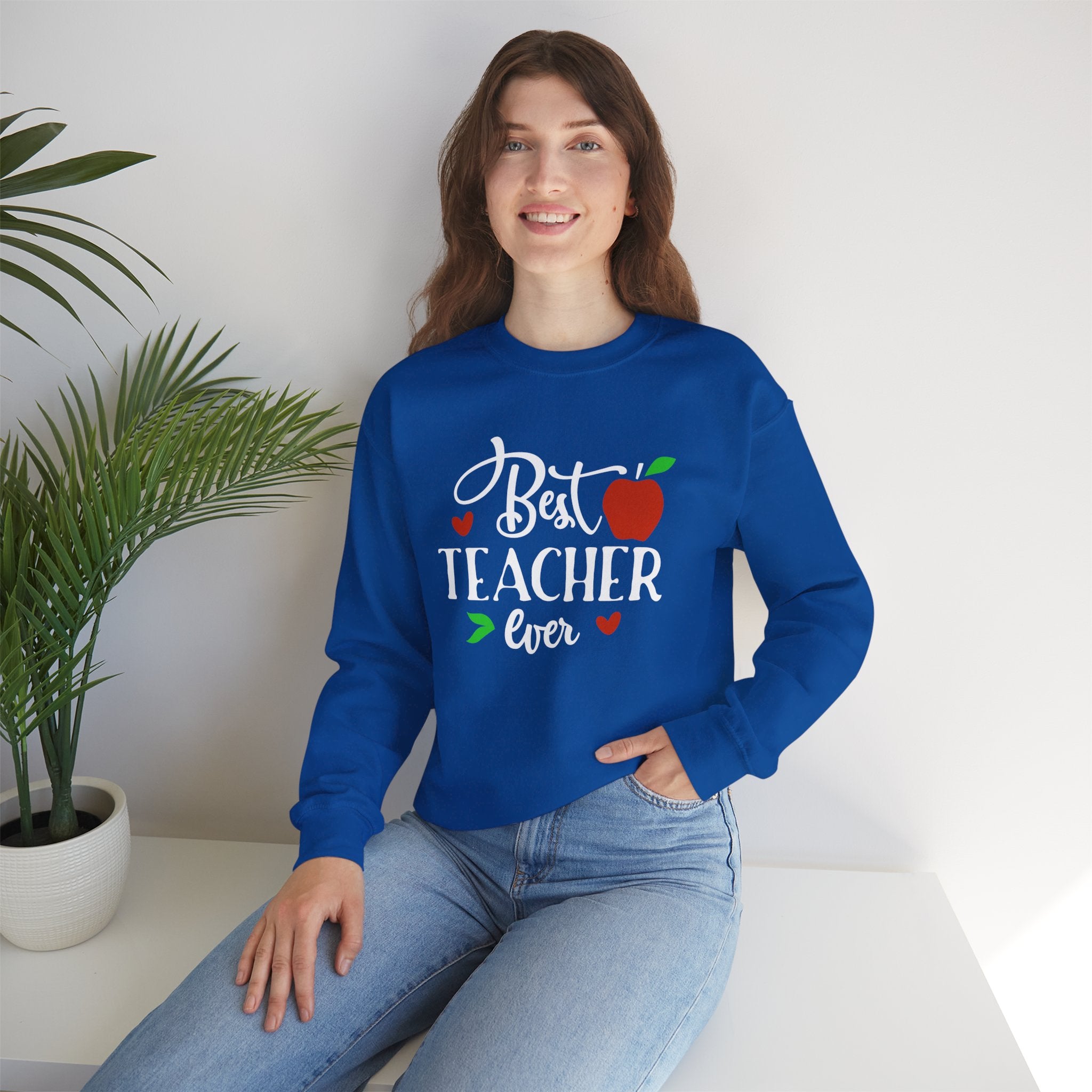 Best Teacher Ever Sweatshirt, Cute Teacher Gift, Unisex Crewneck, School Appreciation, Teacher Appreciation Week, Holiday Gift