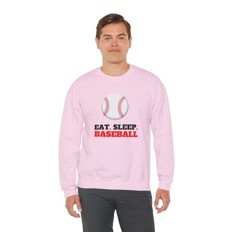 Baseball Sweatshirt - Eat Sleep Baseball, Unisex Crewneck, Gift for Baseball Fans, Sports Apparel, Cozy Sweatshirt
