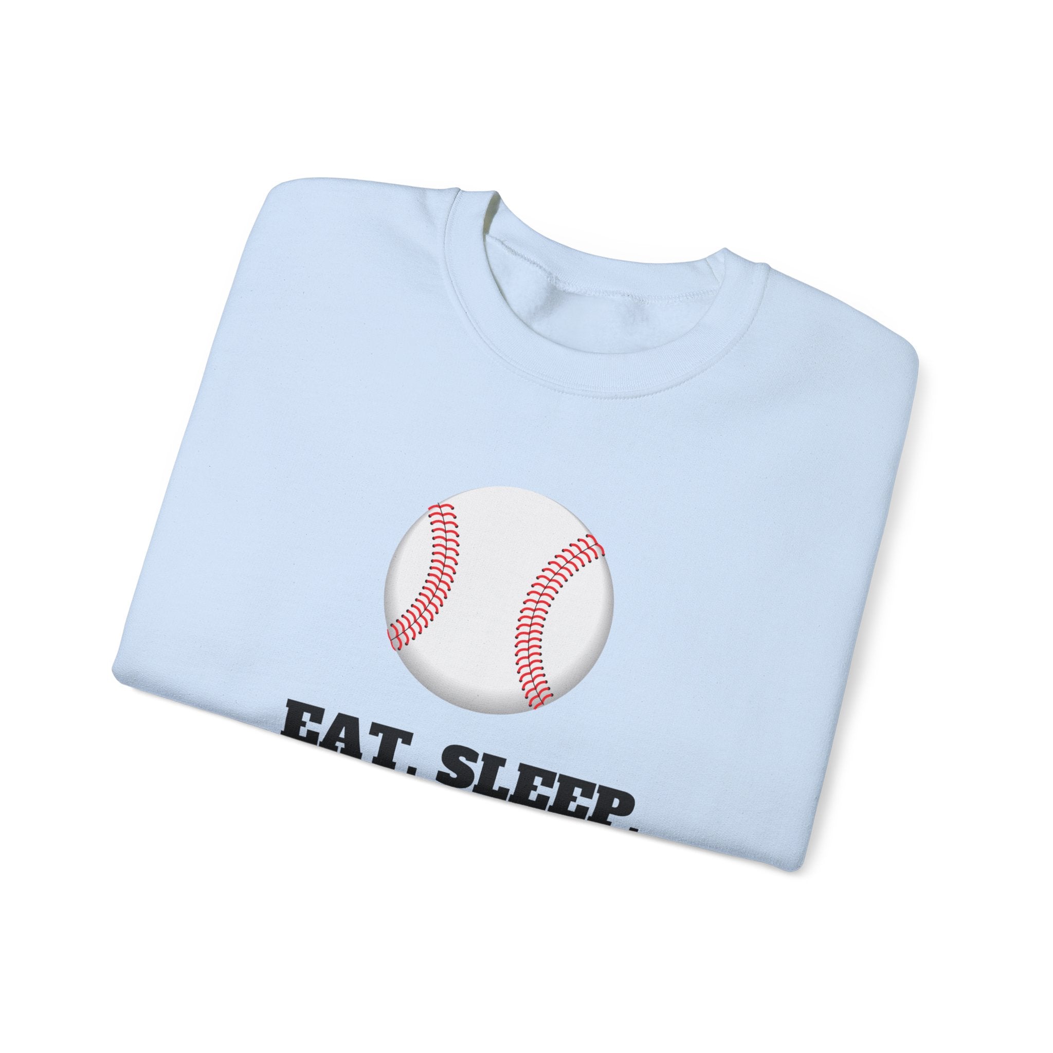 Baseball Sweatshirt - Eat Sleep Baseball, Unisex Crewneck, Gift for Baseball Fans, Sports Apparel, Cozy Sweatshirt