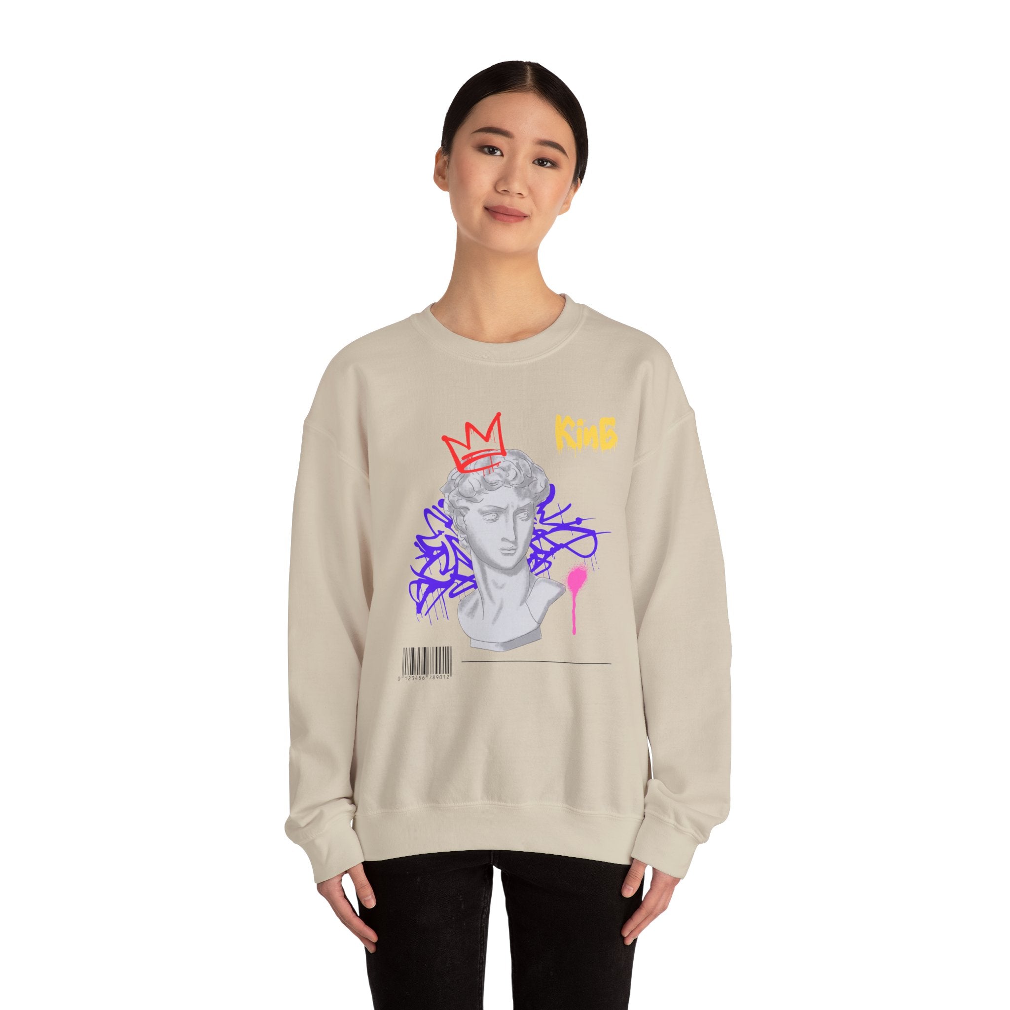 Modern Artistic Sweatshirt, Unisex Pullover, Trendy Graphic Sweater, Streetwear Fashion