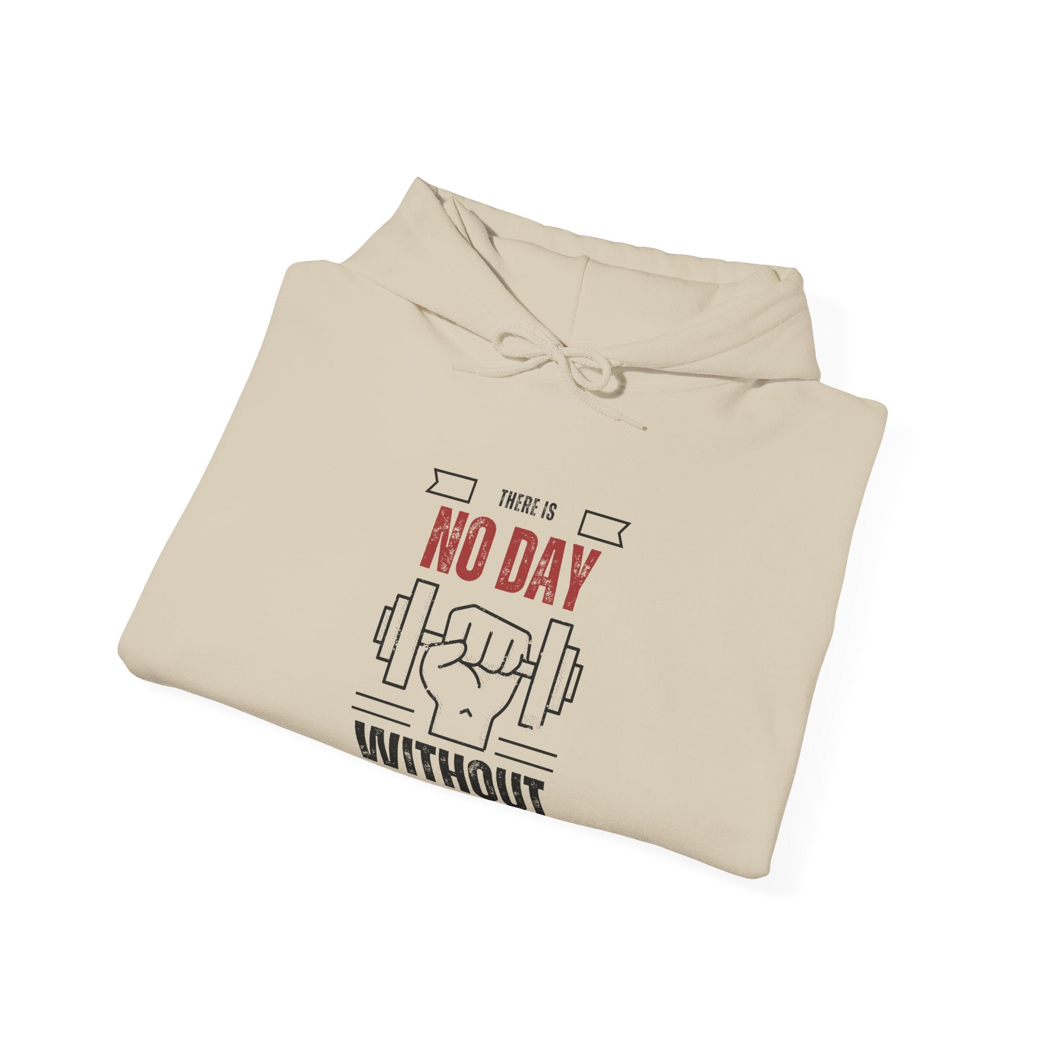 Motivational Gym Unisex Sweatshirt, No Day Without Fitness, Workout Gear, Gift for Gym Enthusiasts, Hoodie Apparel