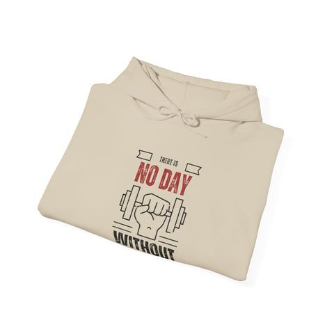 Motivational Gym Unisex Sweatshirt, No Day Without Fitness, Workout Gear, Gift for Gym Enthusiasts, Hoodie Apparel