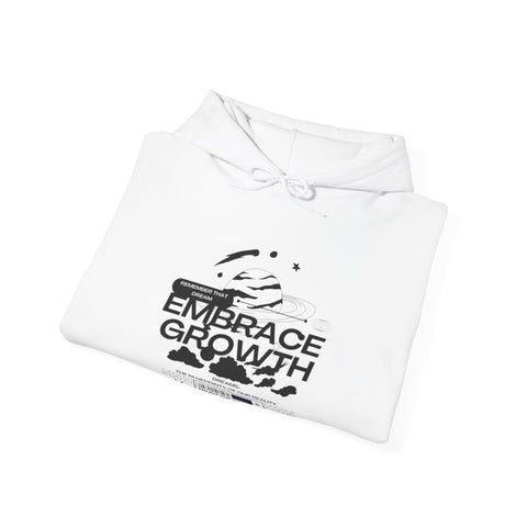Embrace Growth Hooded Sweatshirt, Motivational, Cozy Gift, Self-Improvement, Inspirational Wear, Unisex, Hoodie