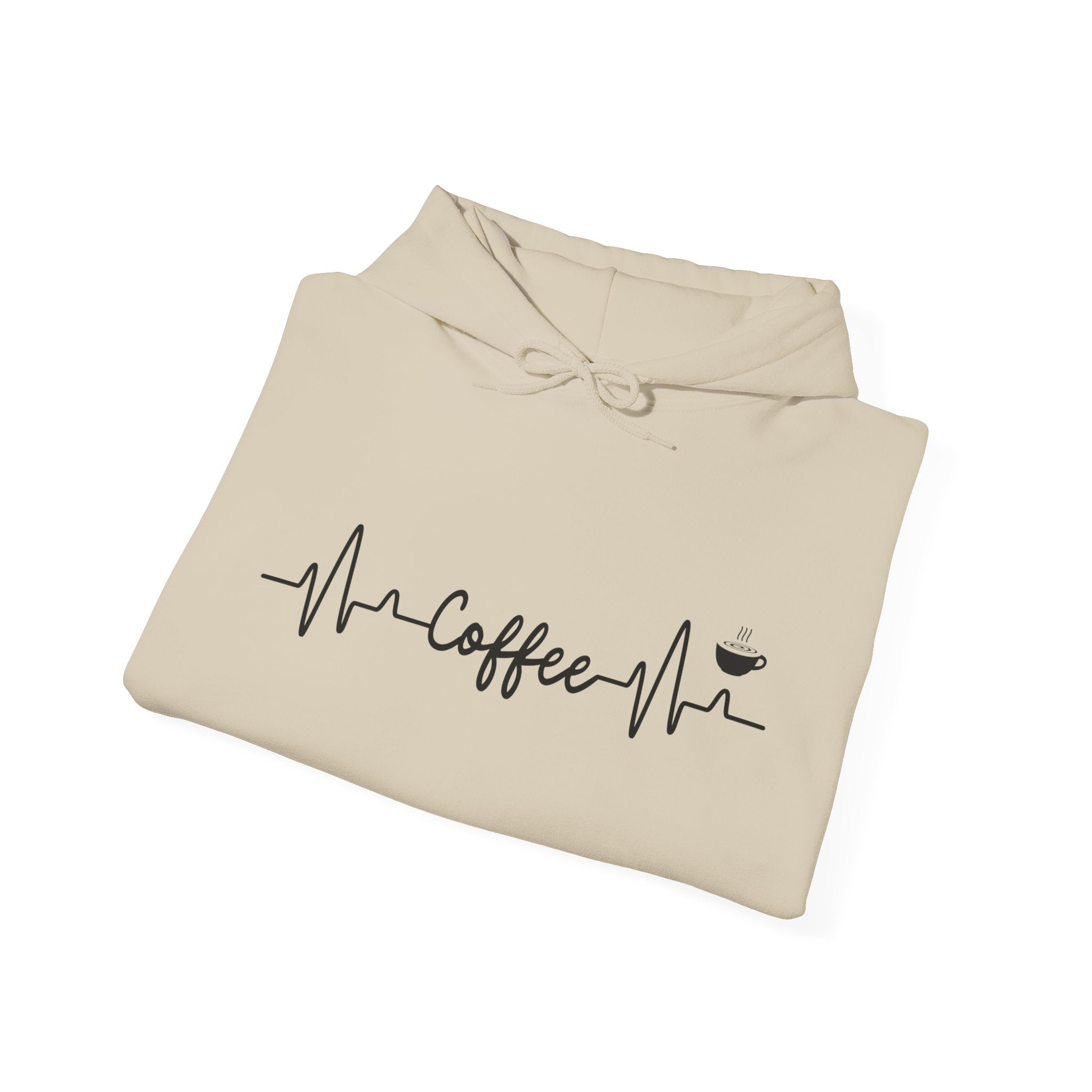 Coffee Heartbeat Hoodie, Gift for Baristas, Cozy Winter Wear, Birthday Gift, Relaxation Outfit, Coffee Lover Sweatshirt, Barista Gift,