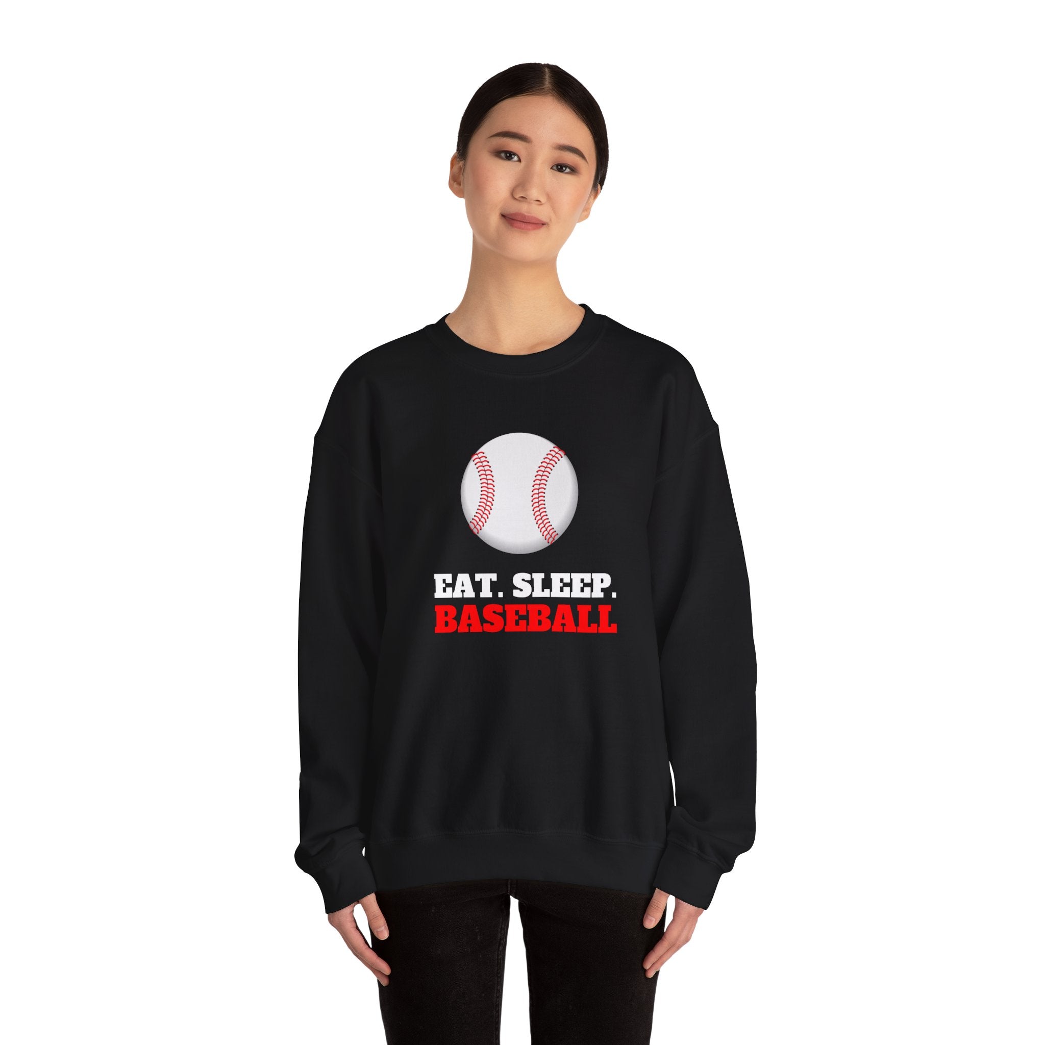 Baseball Sweatshirt - Eat Sleep Baseball, Unisex Crewneck, Gift for Baseball Fans, Sports Apparel, Cozy Sweatshirt
